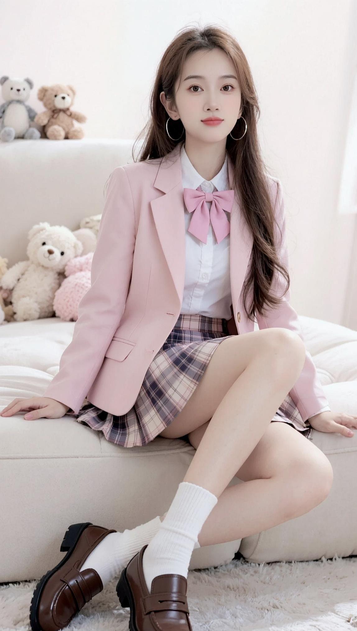 AI日系制服照 抖音ai创作 抖音玩法合伙人计划拍同款@D0U十小助手