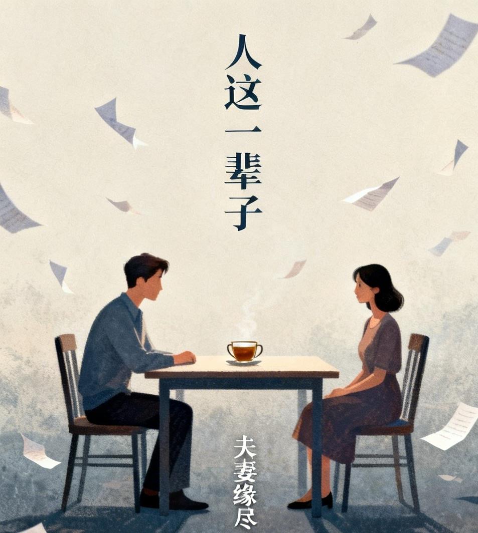 人这一辈子

夫妻缘份已尽

就是同住一个屋檐下

你却不再等他回家了

他回来