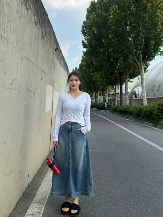 178cm160斤❤️被这条牛仔半裙美晕了！