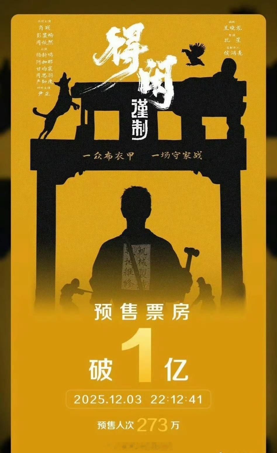 肖战主演的《得闲谨制》预售票房突破一亿，算什么水平？ 