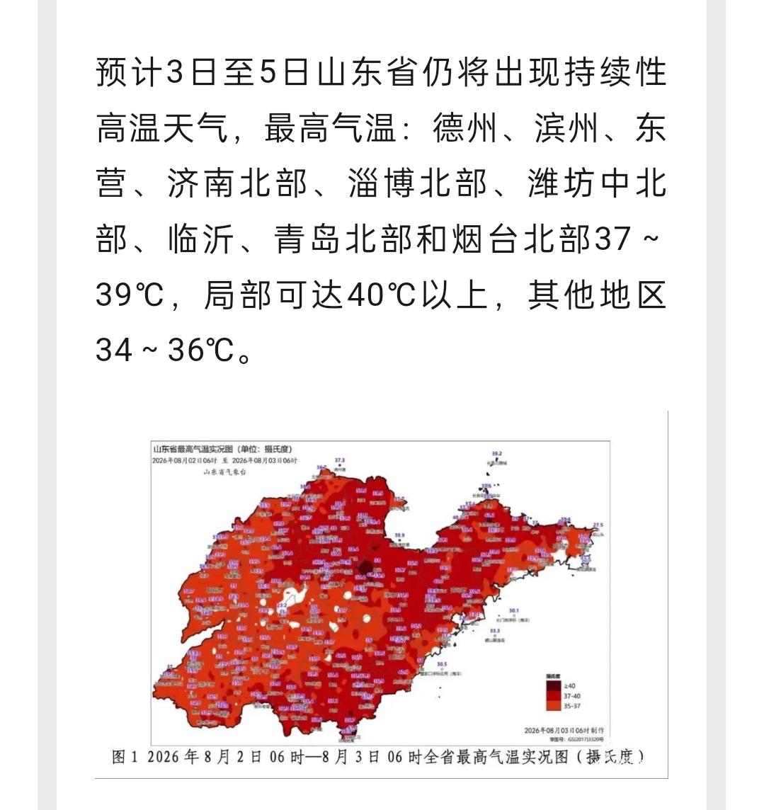 山东北部高温预警一片红[发怒][发怒][发怒]