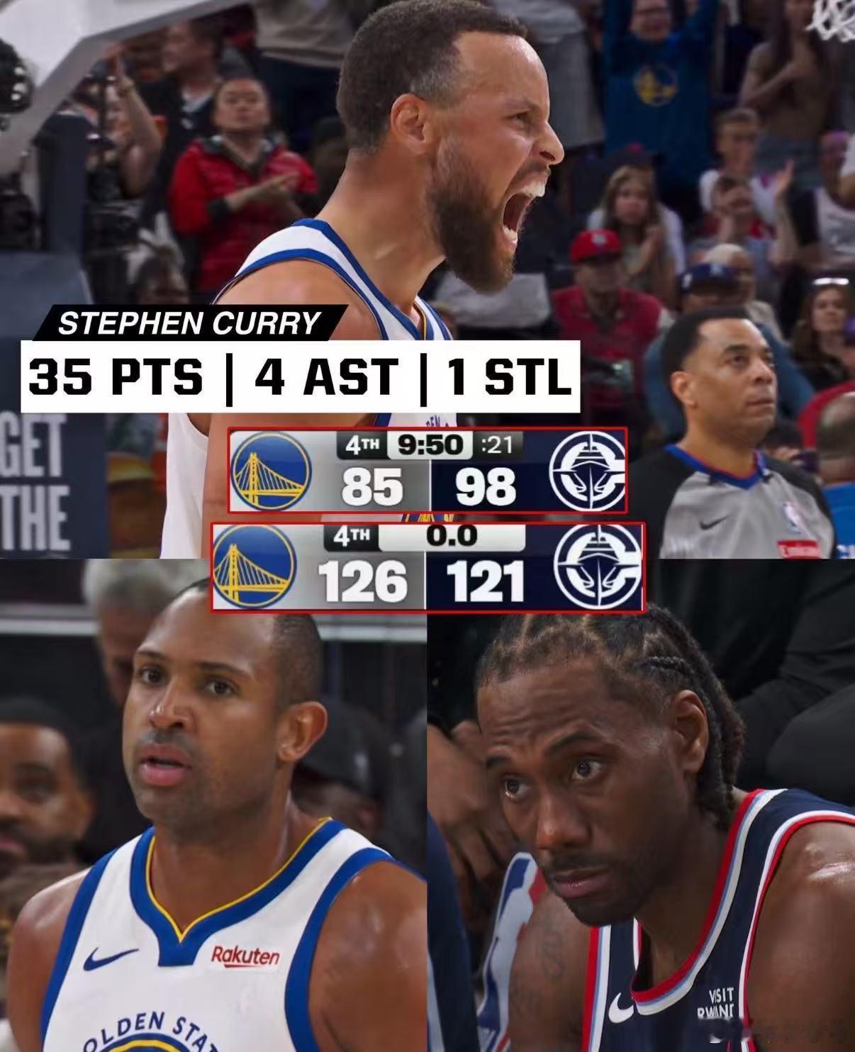 勇士淘汰快船NBA西部附加赛生死战落幕，勇士客场126-121逆转击败快船成功晋