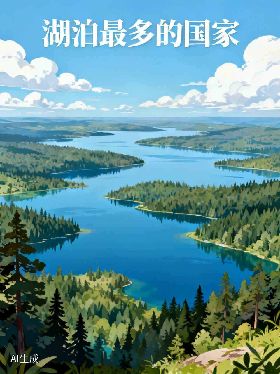 世界上哪个国家湖泊最多？答案是加拿大。它地处北美洲北部，湖泊总数约300万个，超