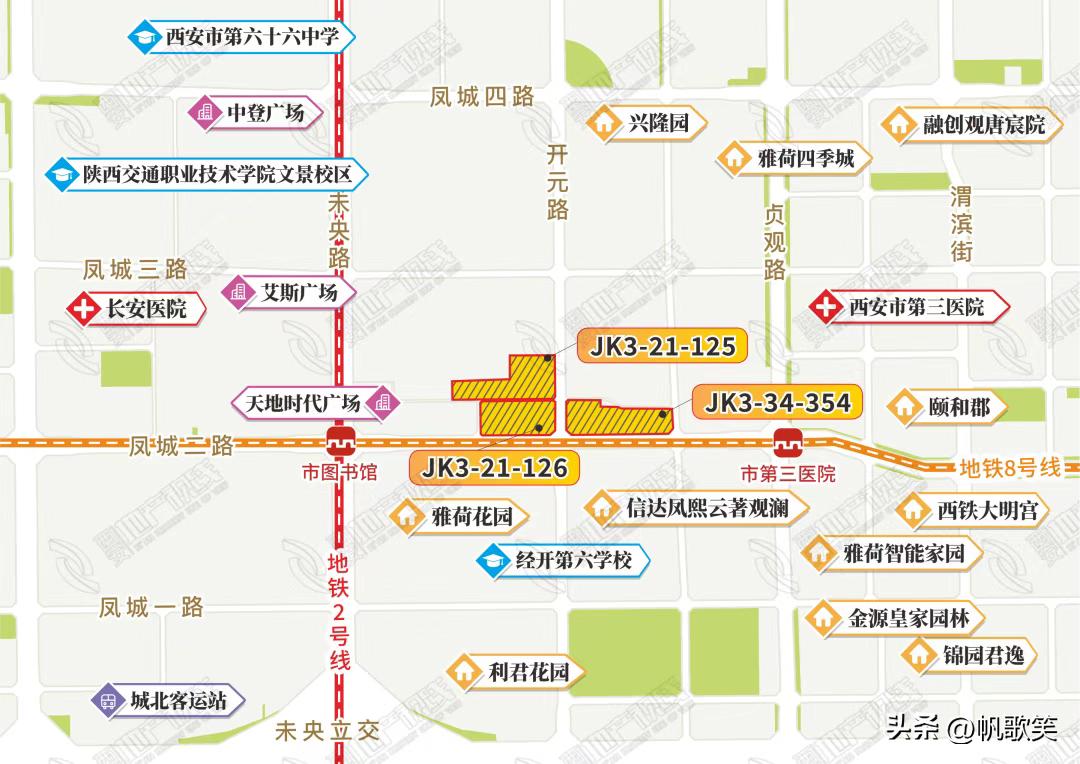 日前，西安土地招拍挂市场挂牌成交经开区3宗共计96.548亩的住宅/商服用地，成