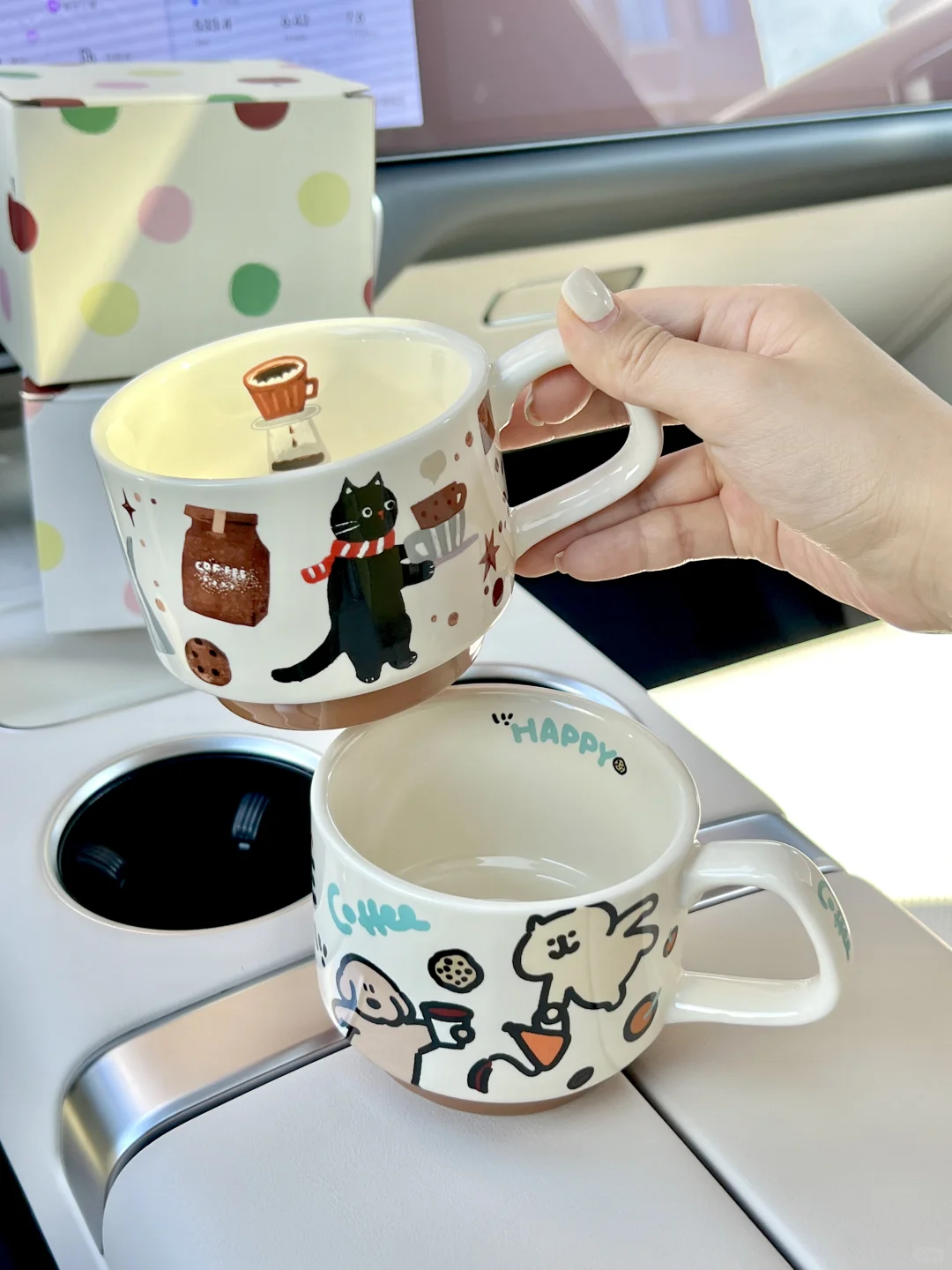 猫猫狗狗陶瓷咖啡杯