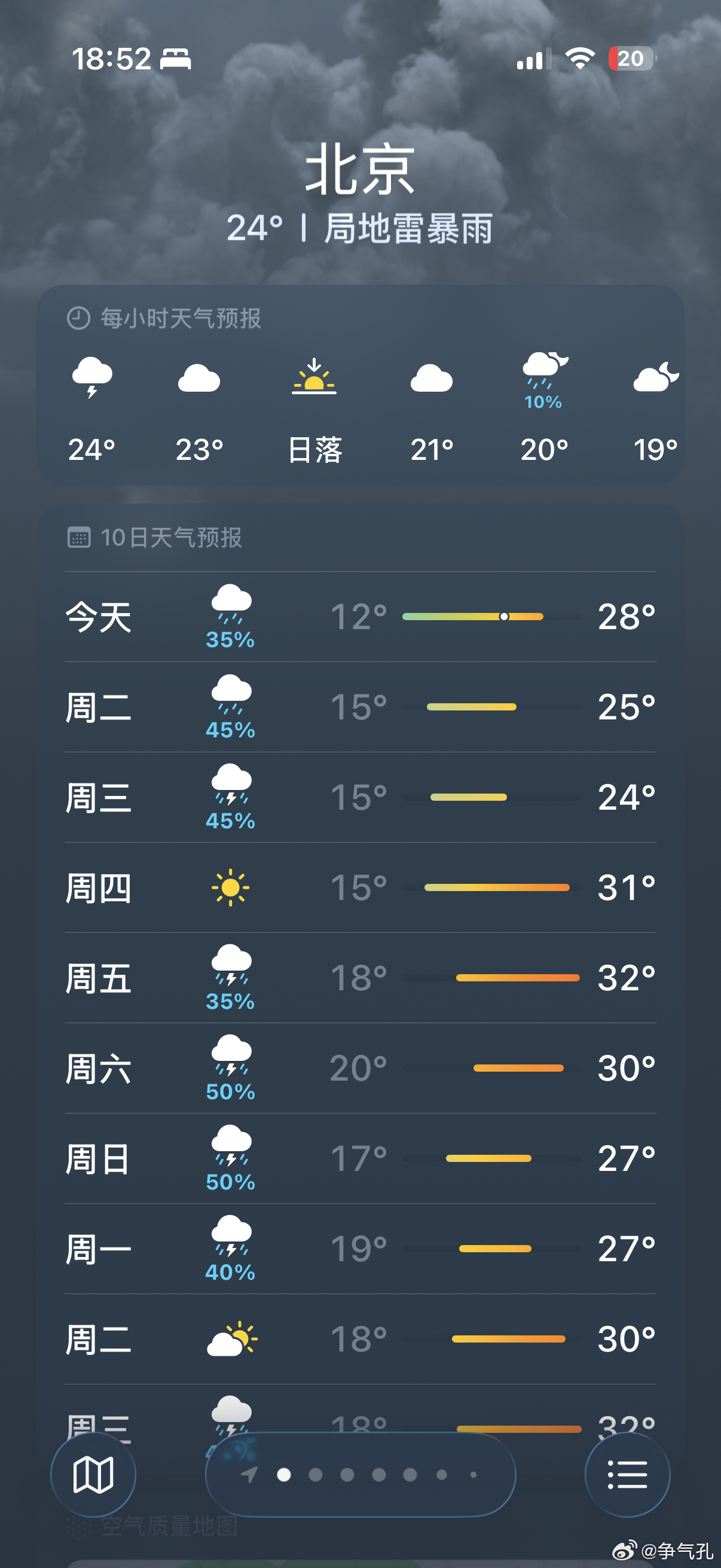 看了眼这周和下周的天气预报，想问北京你连唯一的优势都不要了吗？ 