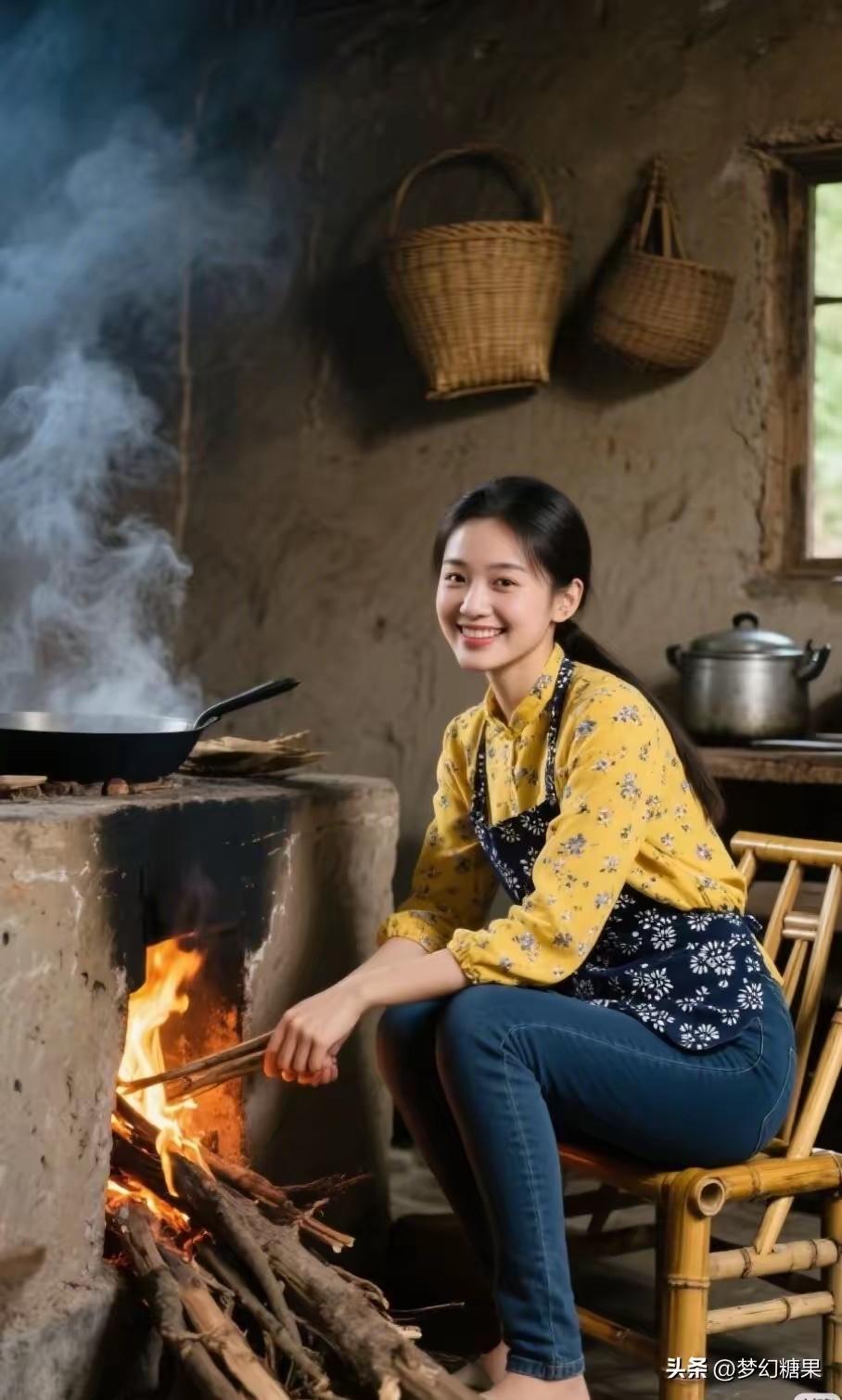 咸淡烟火味，
破残老房檐。
横批：《烟火味与老房檐》