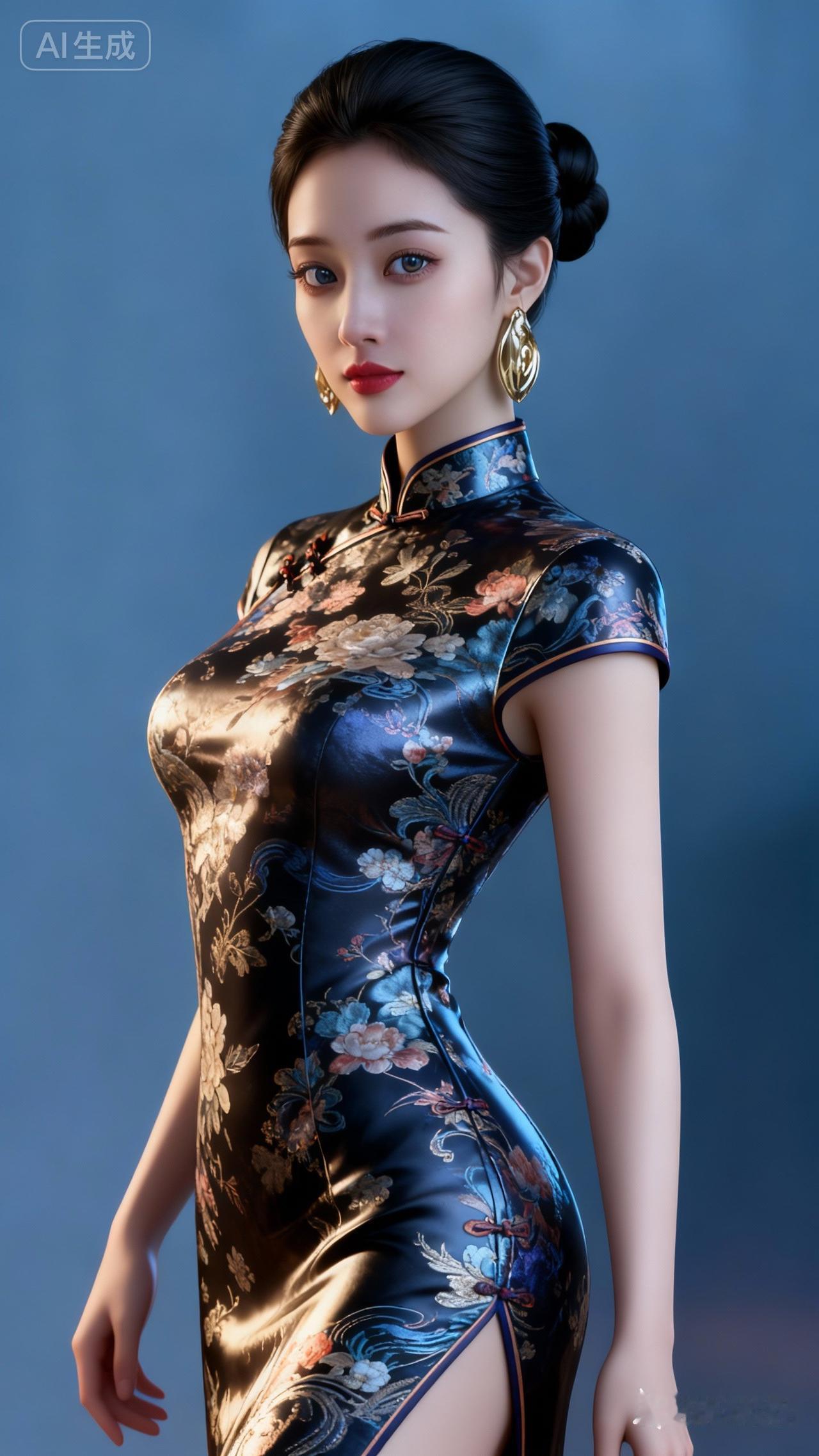 优雅旗袍，东方韵味，尽显女性魅力