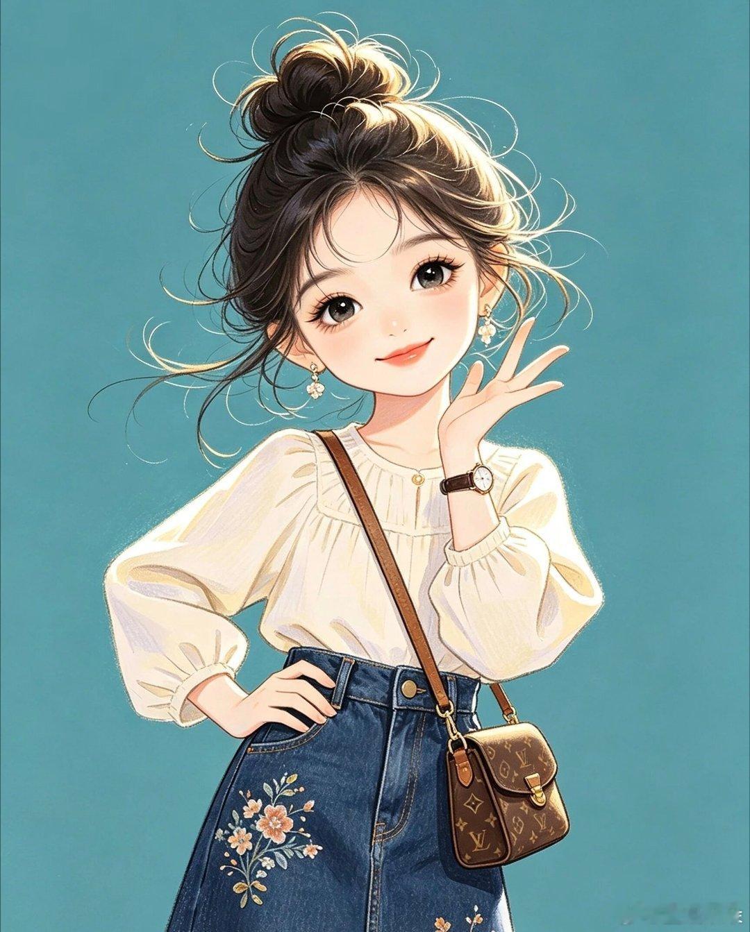 闪闪发光元气少女阳光能量头像 