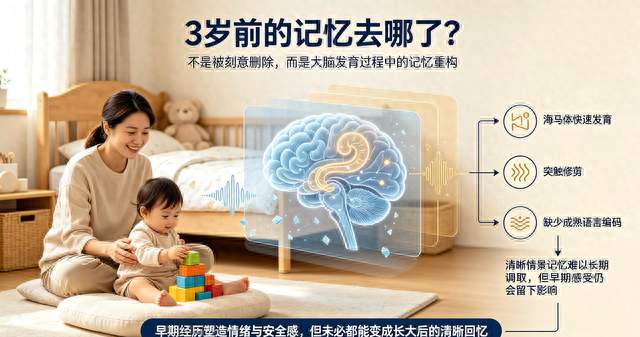3岁前的记忆去哪了？大脑为何会清除婴幼儿时期记忆