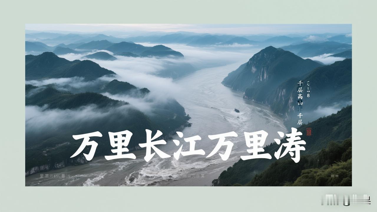 赏析：这幅对联的下联“万里长江万里涛”与上联“千层高山千层雾”相映成趣。从内容上