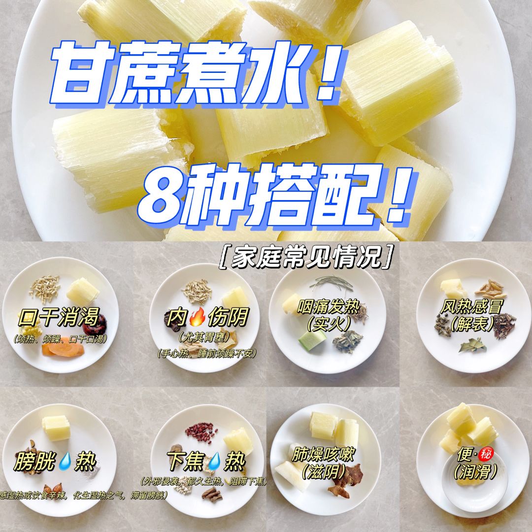 冬季8种「热燥干」👆甘蔗➕其他