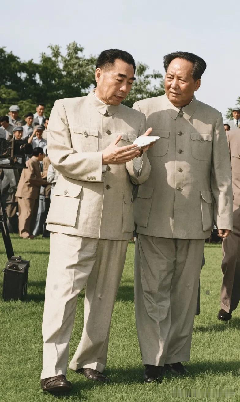 毛泽东和周恩来，是二十世纪中国的两颗巨星。曾经有太多的比喻，形容他们的“天作之合