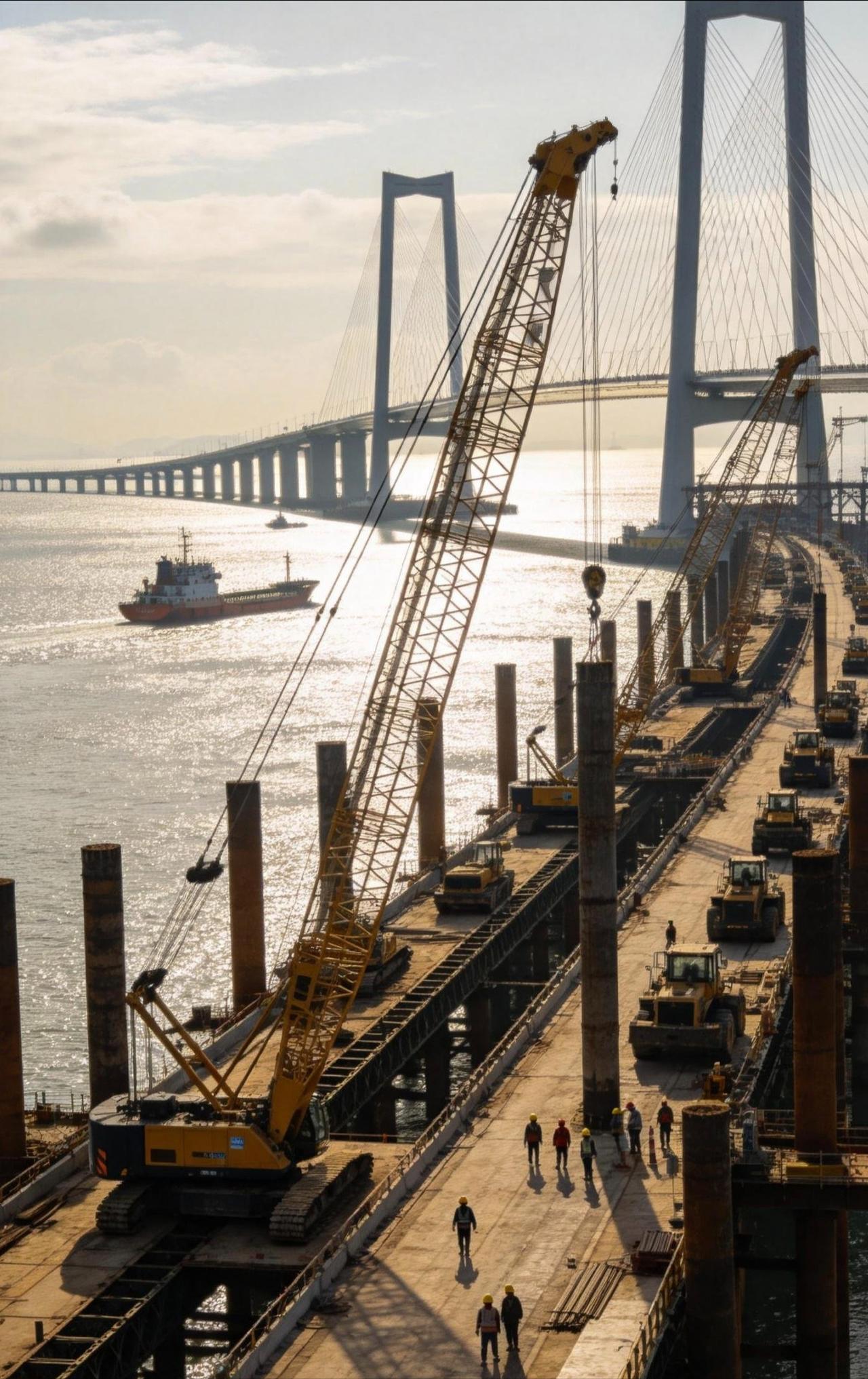 大陆现在正在建厦金大桥，不管台湾当局同不同意，我们照样开工修建，工程已经修到金门