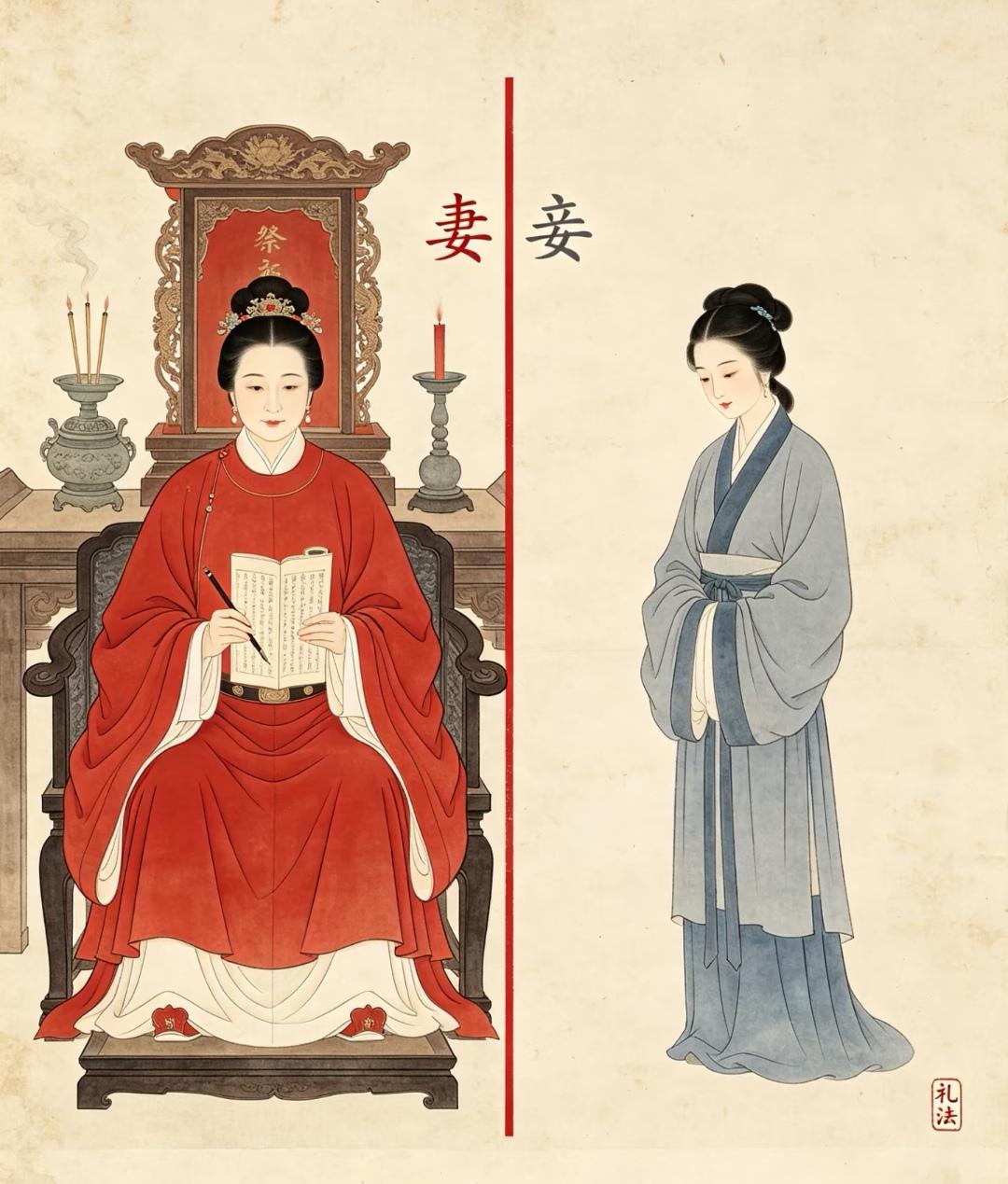 来一个文化人帮忙解释下，为什么古人把妻子叫娶妻，而妾却是纳妾？