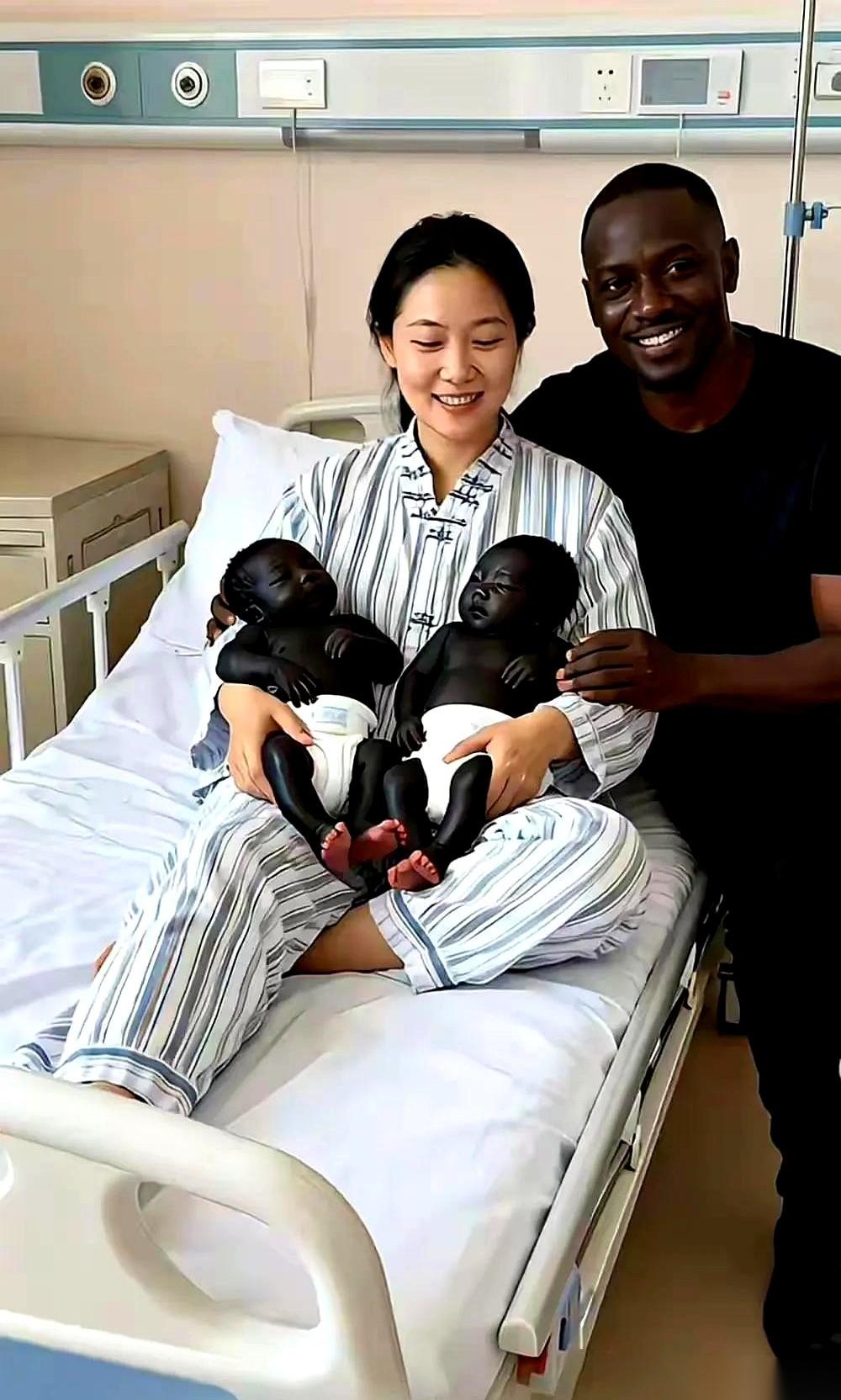 我闺蜜生了，双胞胎。
孩子抱出来那一刻，她老公，那个毛里求斯的男人，终于松了口气