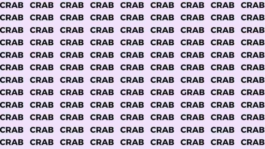 **眼力大考验！** 图中“CRAB”高频重复，却有一组悄然变成“GRAB”。现