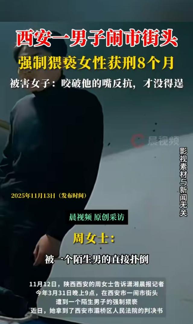 西安女子深夜街头遇袭被摸，

8个月刑期引争议，

后续将如何发展。

3月31