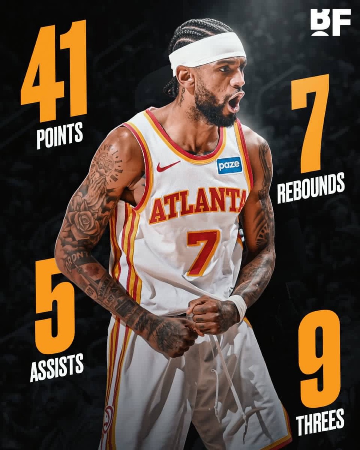 亚历山大-沃克生涯新高41分，命中9记三分老鹰豪取十连胜新赛季篮不住我的观赛搭子