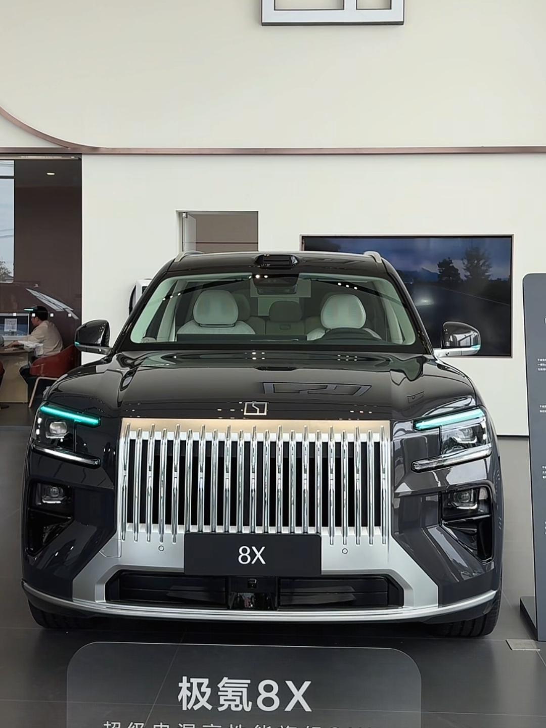 在沈阳办事的时候，到极氪店里体验了极氪8X。前脸造型还是那么霸气。商务感还是很浓