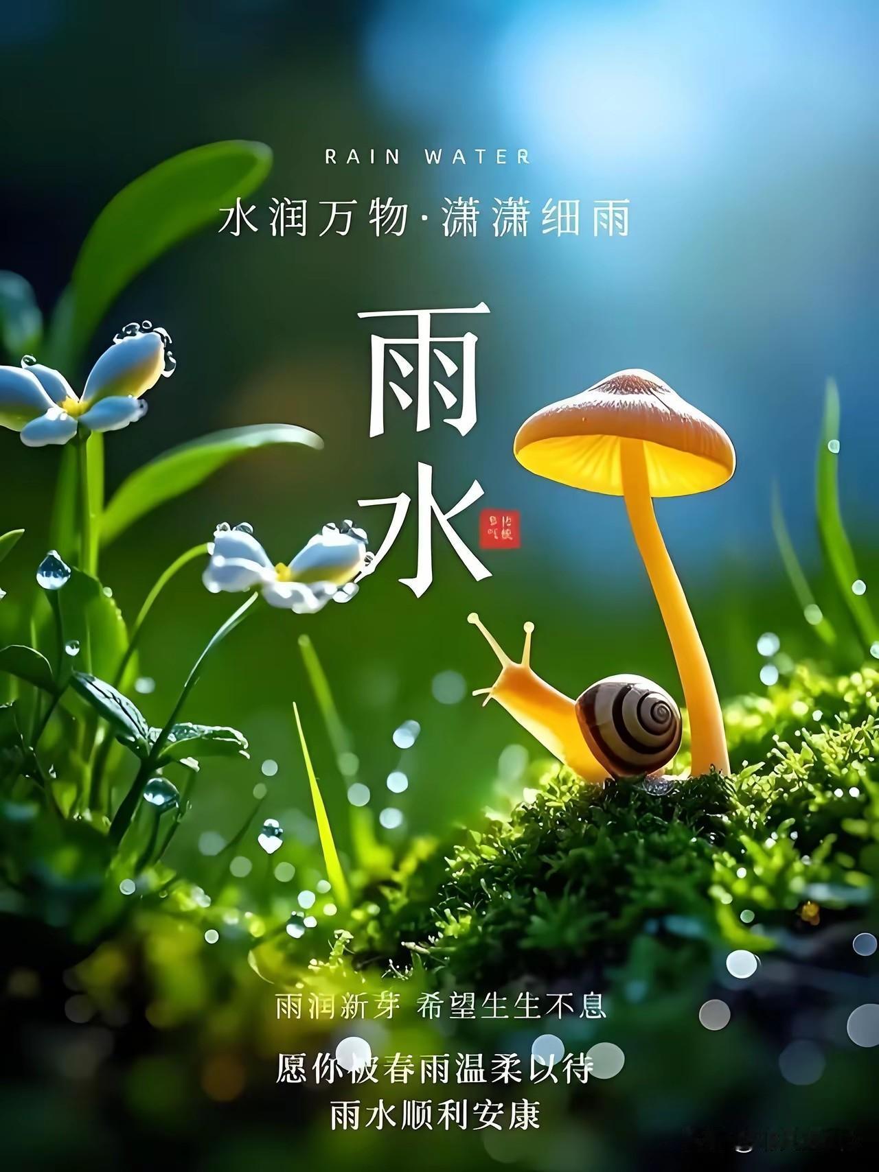 雨润万物，生机盎然。