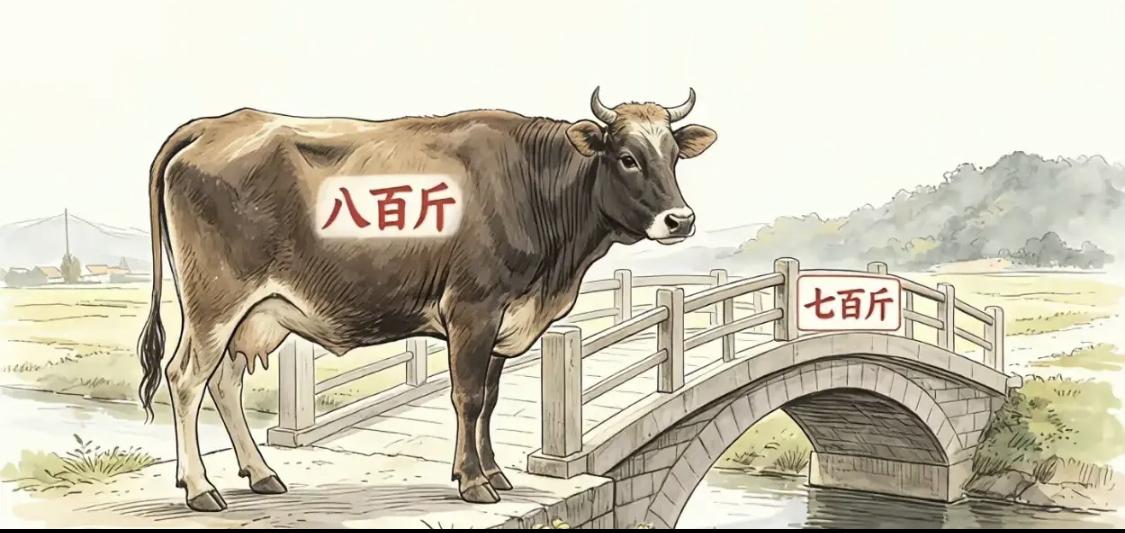 在保证桥不被破坏的情况下，牛要怎样过去呢？[思考]