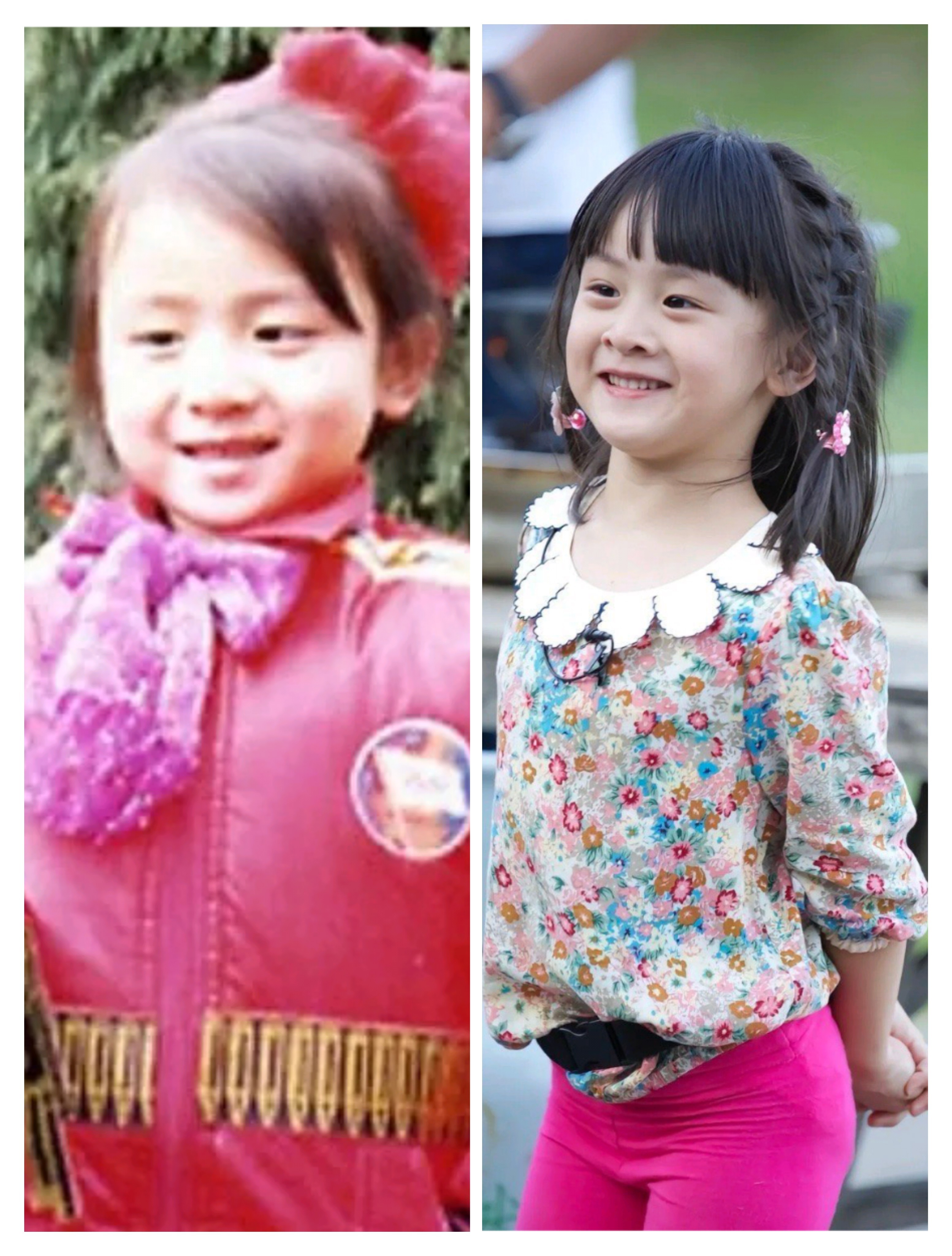 叶一茜森碟童年照复制粘贴叶一茜小时候跟森蝶一模一样叶一茜童年照曝光，和森碟小时候