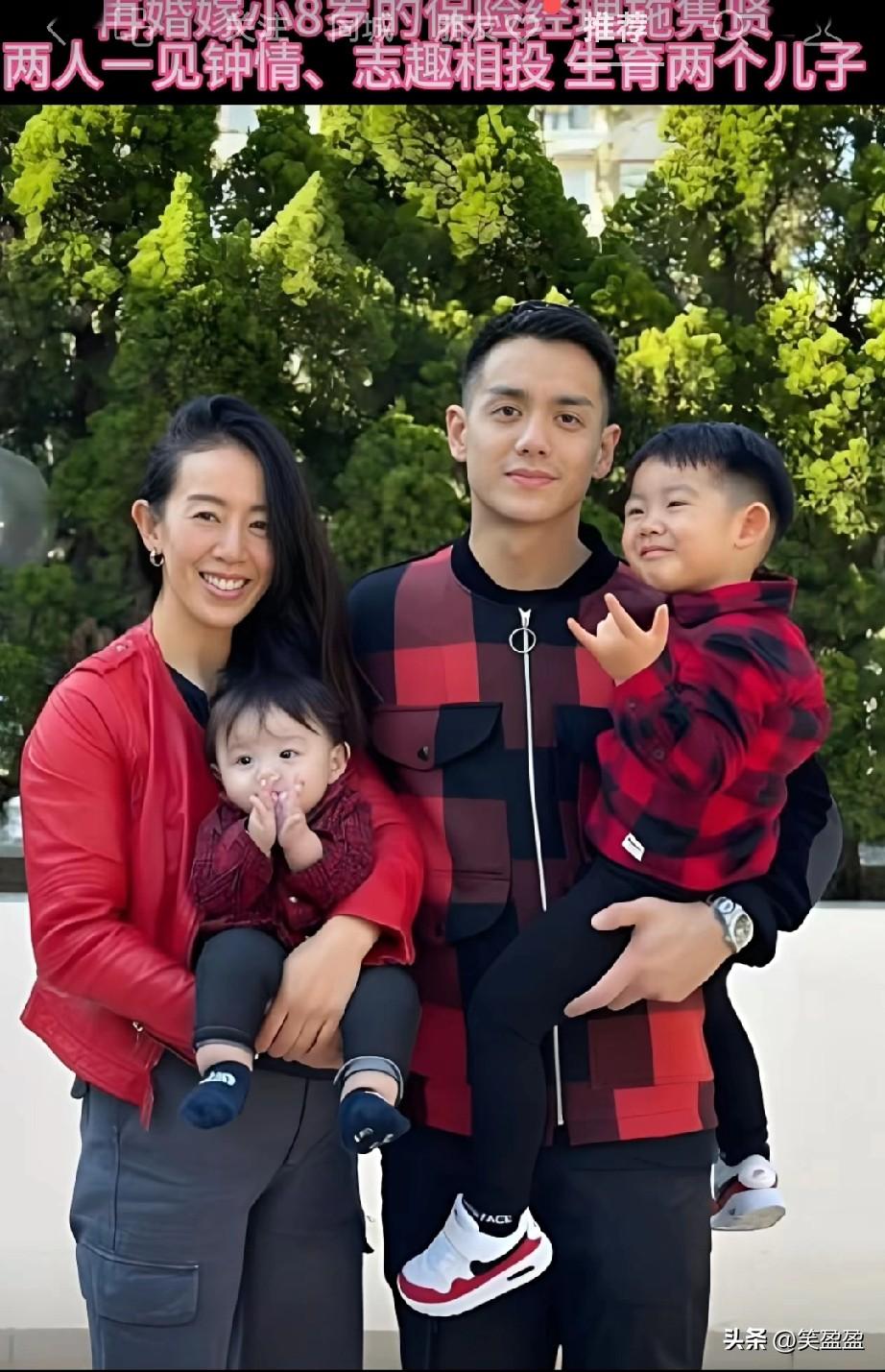 “TVB公主”梁靖琪与二婚丈夫施隽贤于2018年经朋友介绍认识，施隽贤比她小8岁