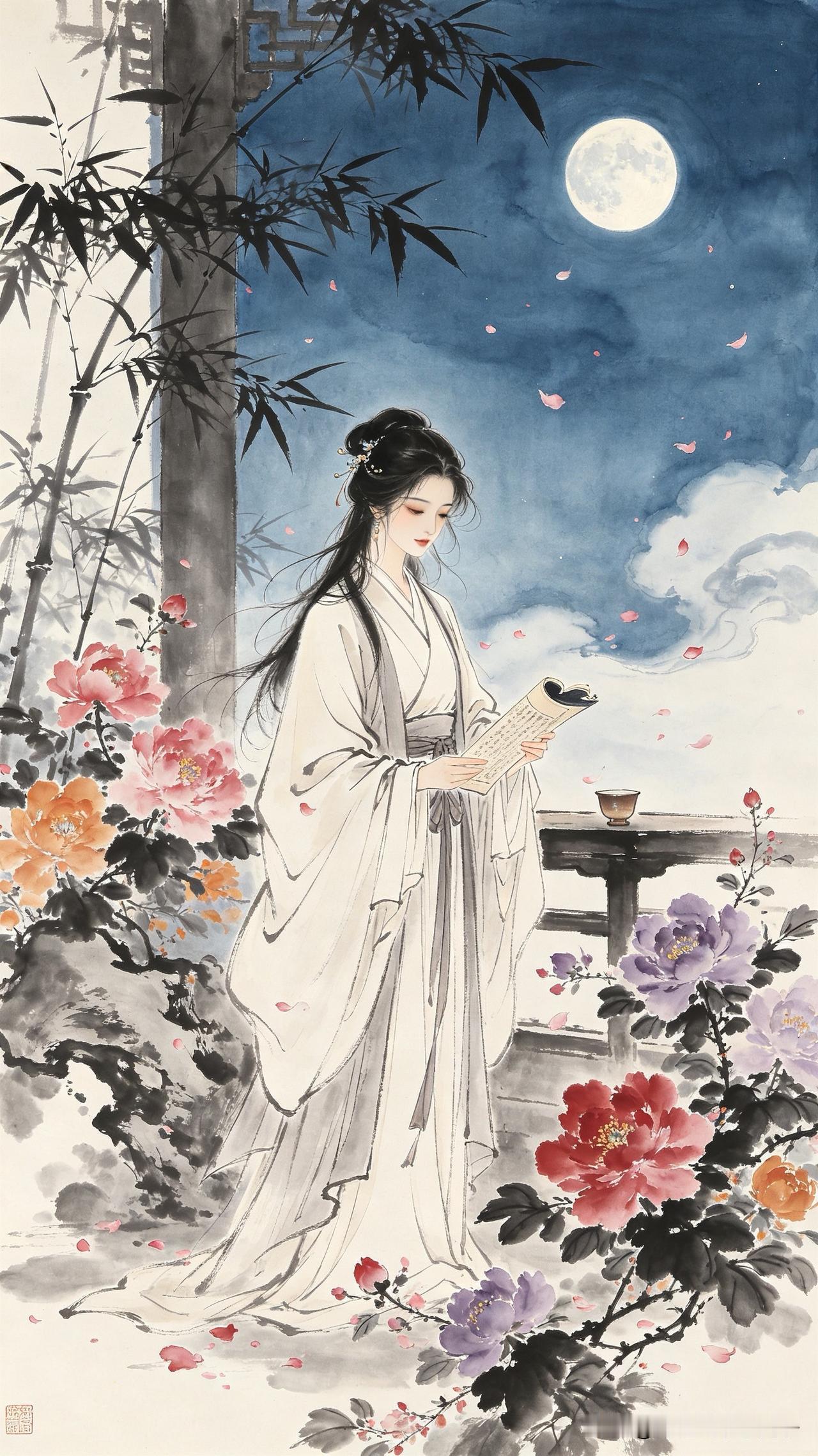 酒醒何处夜阑珊，
明月无情照独寒。
往事依稀随梦散，
       
…………请