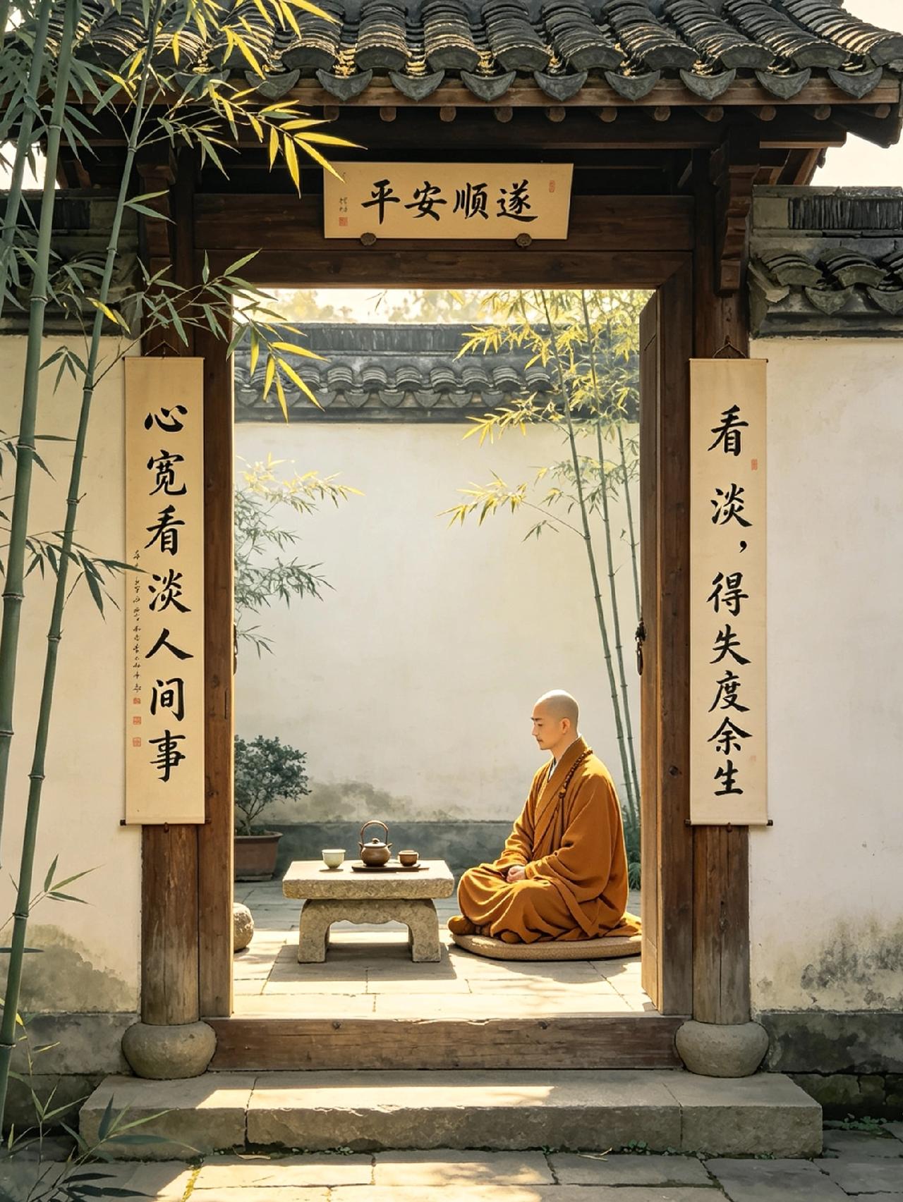 上联：心宽看淡人间事
下联：看淡得失度余生
横批：平安顺遂
 
心简单，日子就安