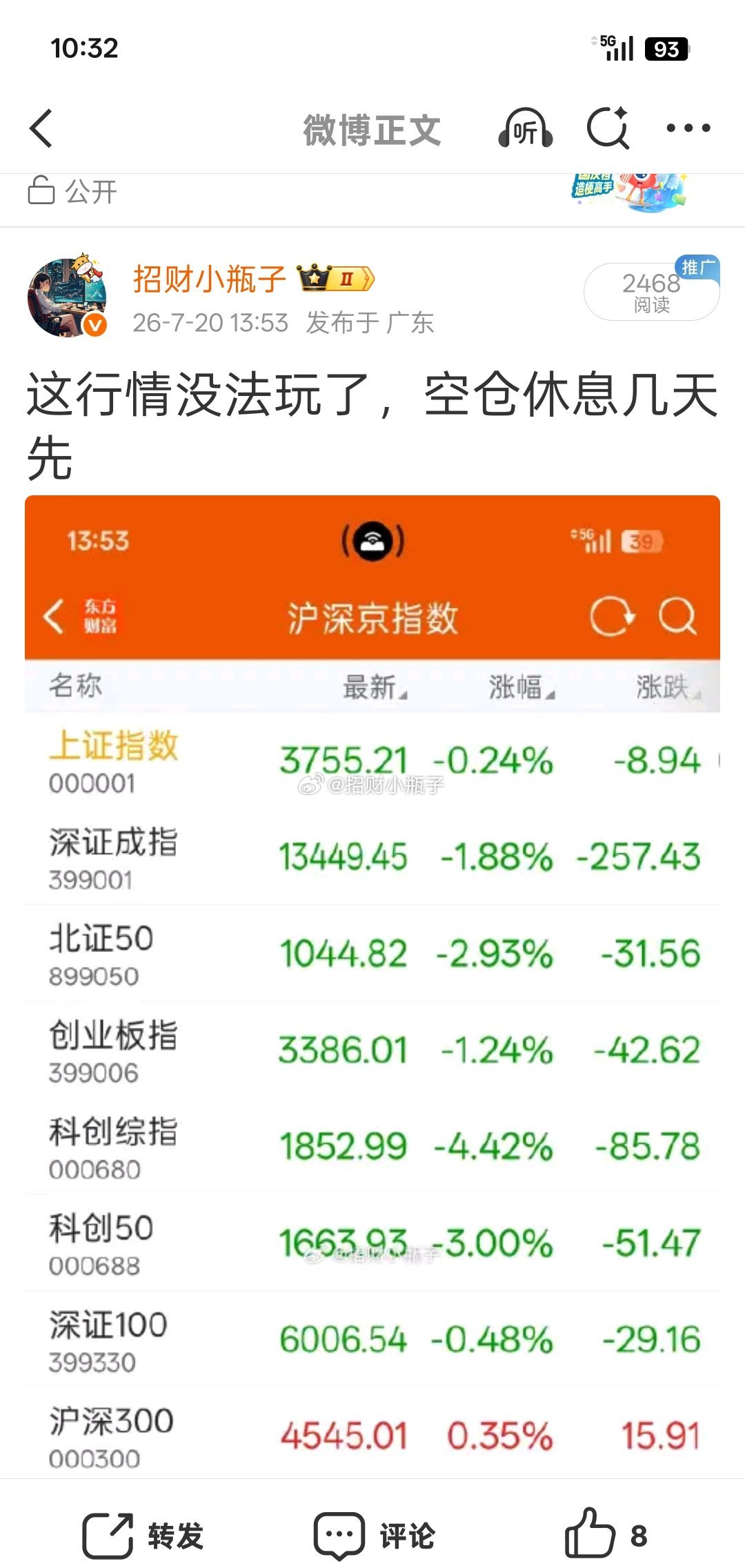 昨天大伙都空仓没呢，这灾难行情都没法玩 