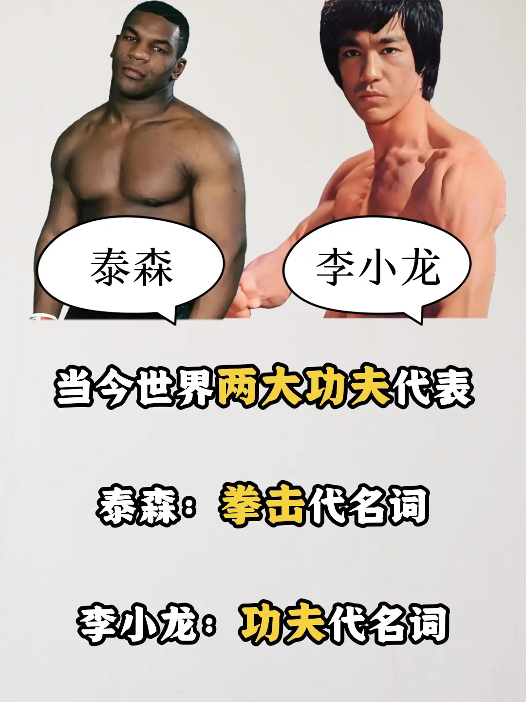泰森 李小龙 格斗