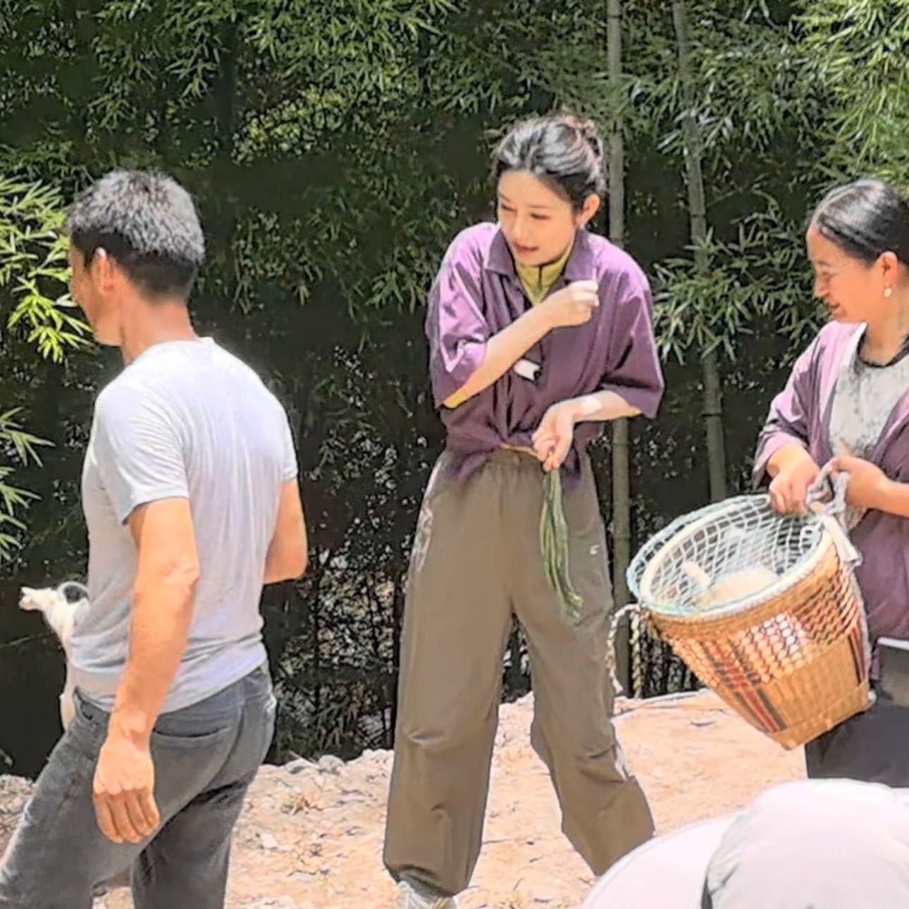 董宇辉抓猪惊呆龙洋 围观寻味山海 抓猪名场面！董宇辉手忙脚乱学赶猪，龙洋震惊脸全