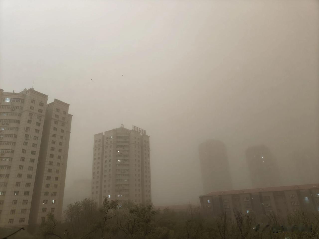 分享我这周有趣的事：傍晚，天气突变，狂风大作，漫天黄沙，大雨倾盆，十几分钟后就消