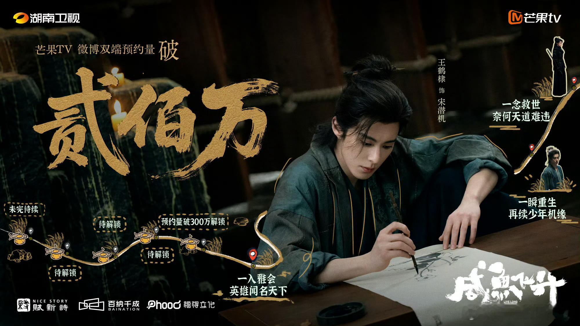 王鹤棣咸鱼飞升预约量破两百万 