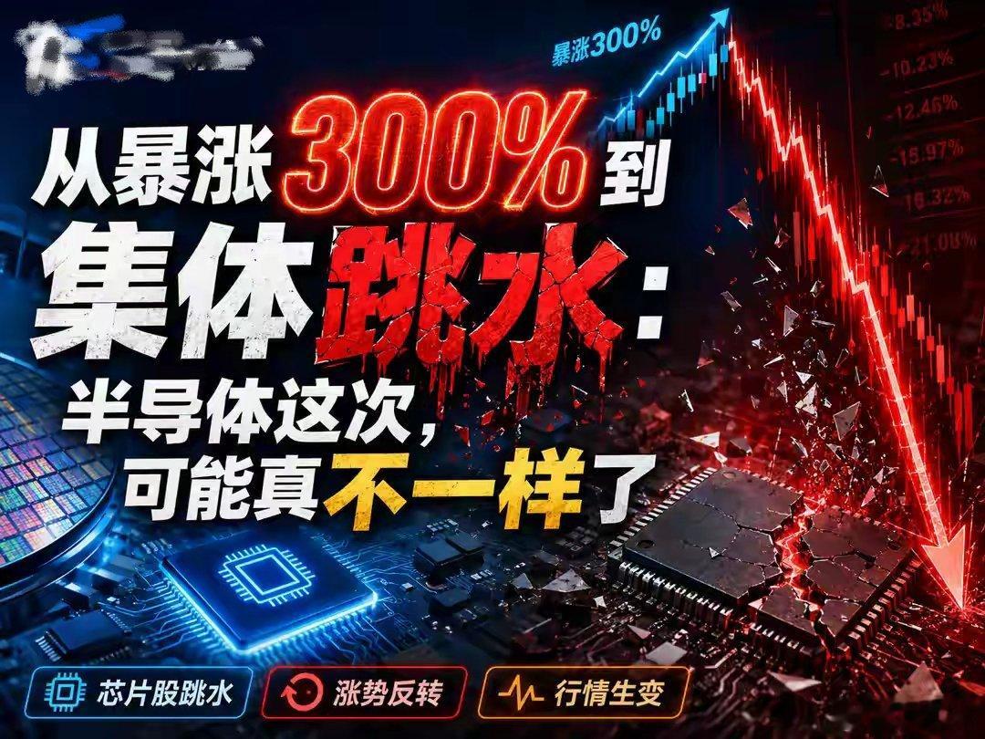 从暴涨300%到集体跳水：半导体这次，可能真不一样了半导体，突然被砸懵了。前几天