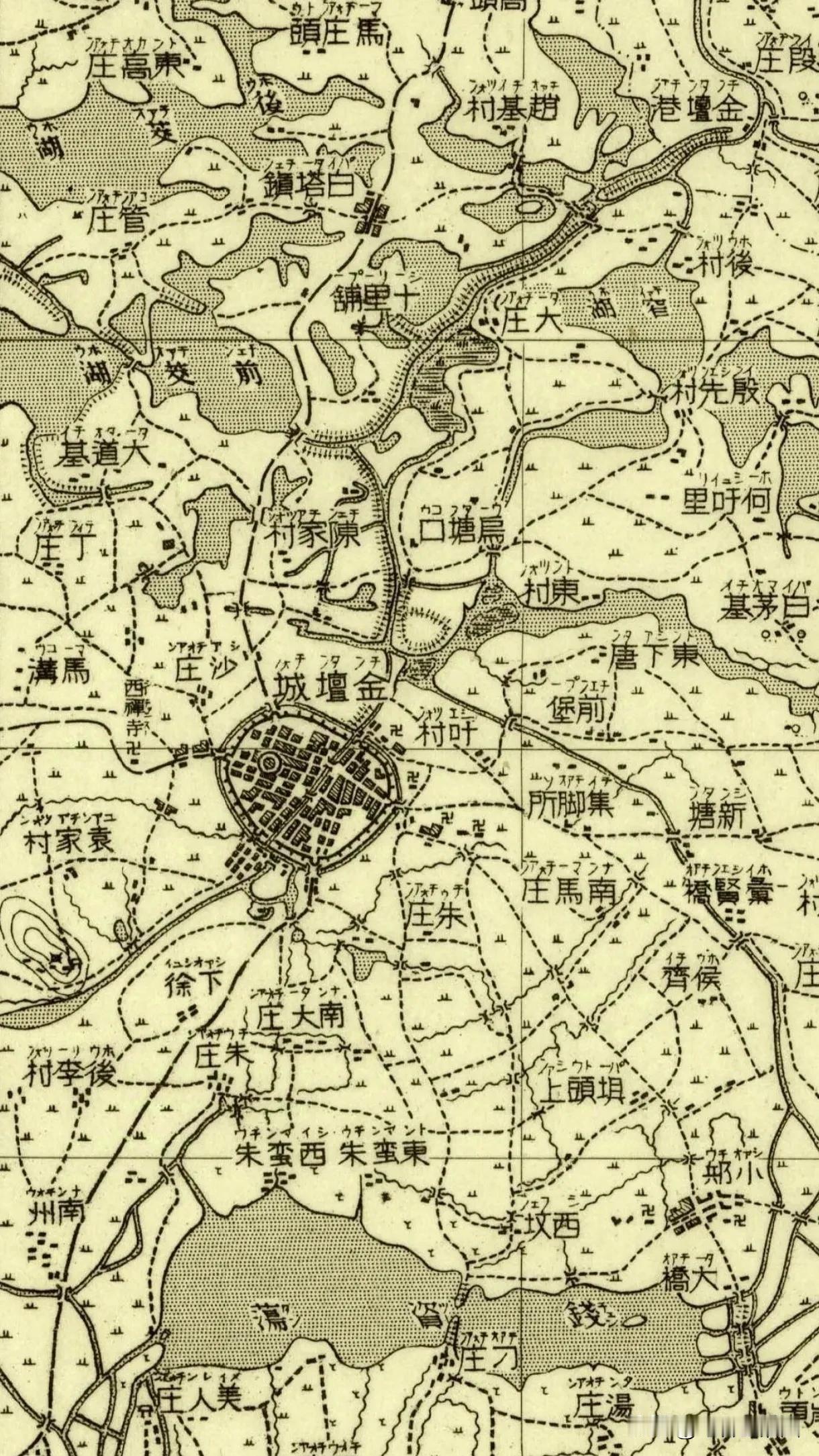 金坛历史地图
1937年金坛地图局部