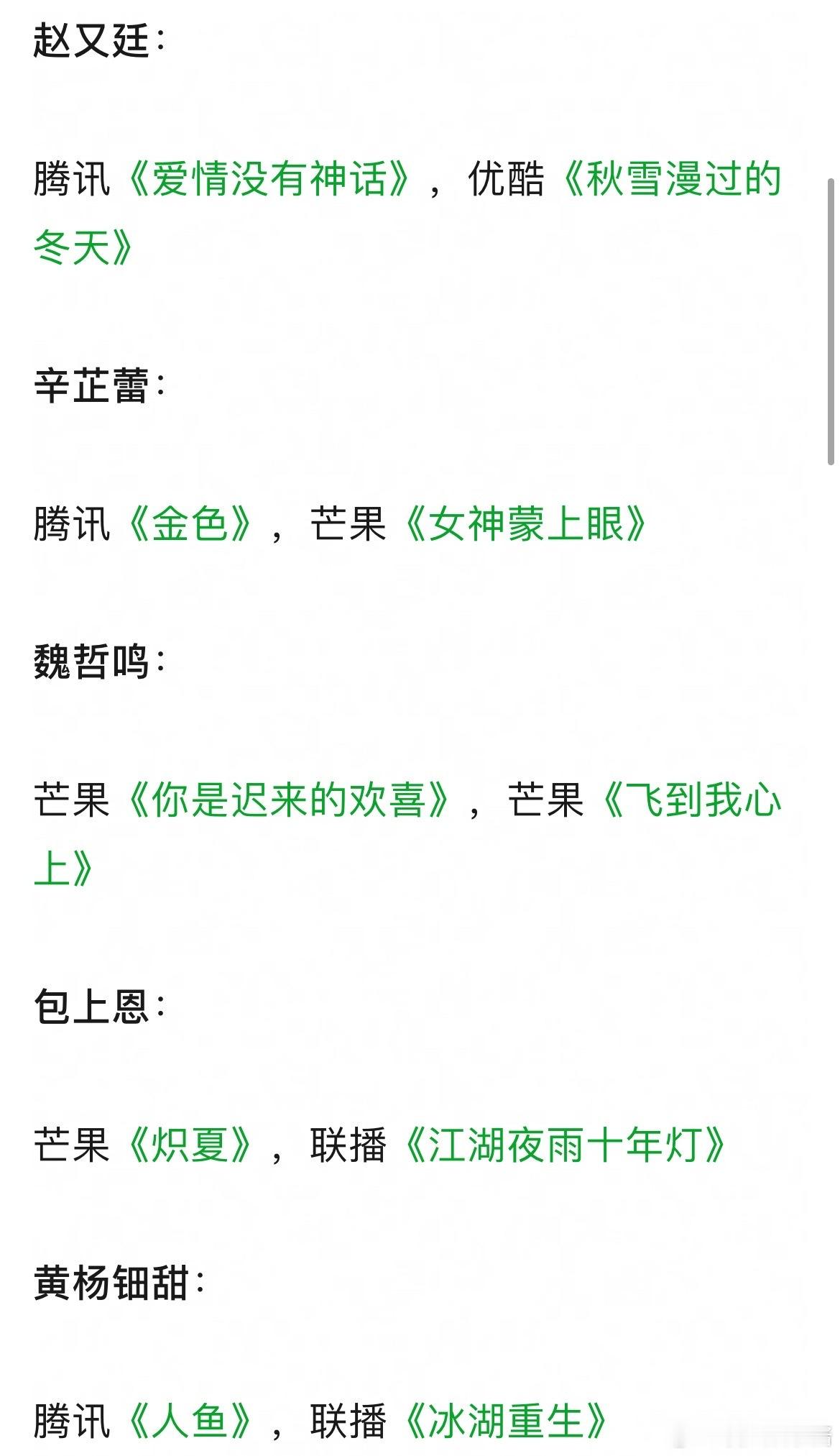今年已经连扑两部剧的🌺🥜，是不是就是锤了不抗剧？黄杨钿甜、包上恩等 ​​​