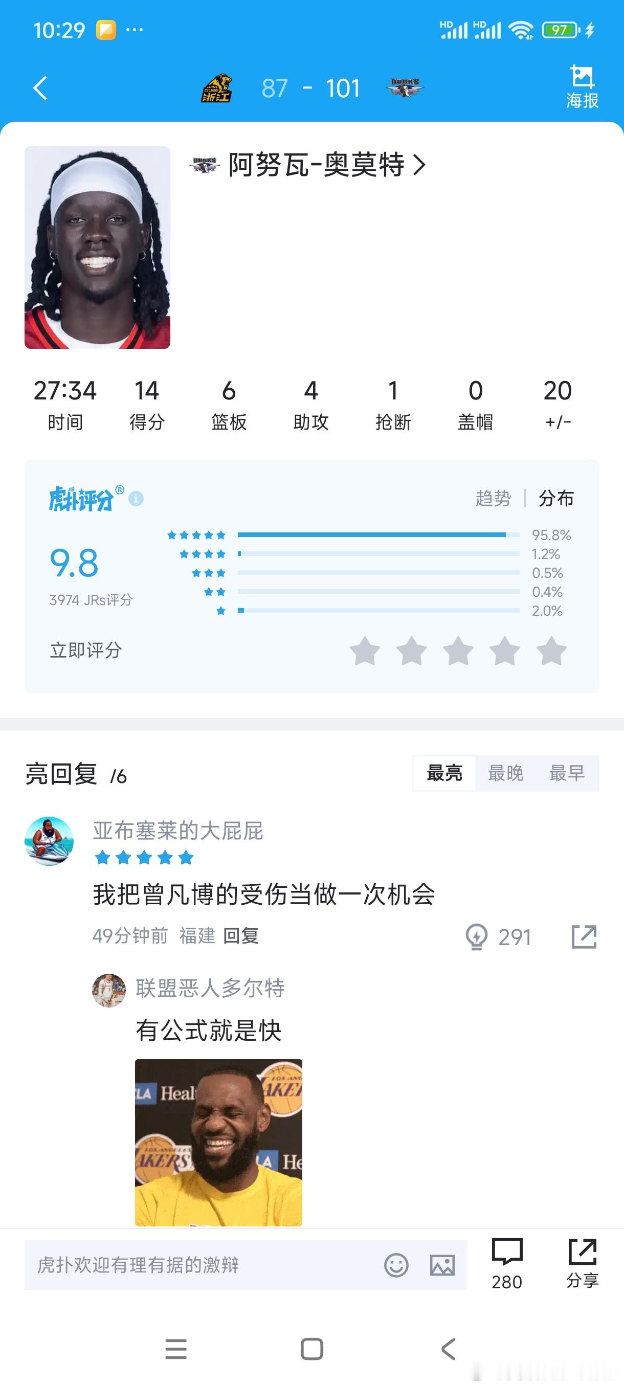 奥运会场均17分选手划水一赛季 ​​​