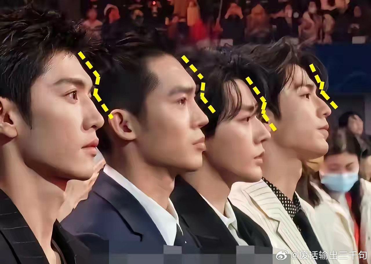 张凌赫鼻梁像刀劈出来的，于适下颌线能割开空气。普通人自拍要找角度，明星素颜能扛4