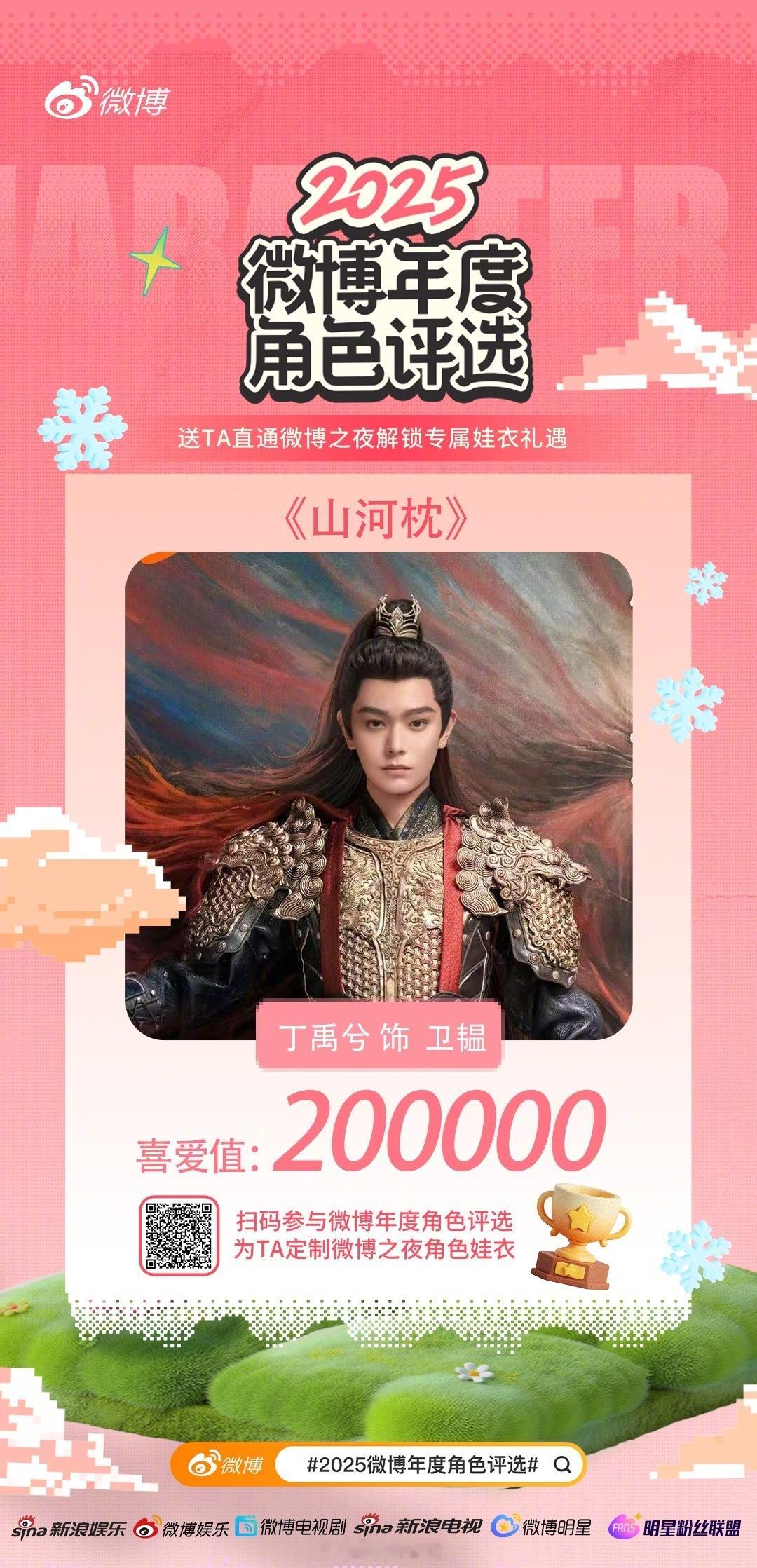 2025微博年度角色评选里丁禹兮双角色喜爱值破20万了呀！丁禹兮的卫韫和张正值得