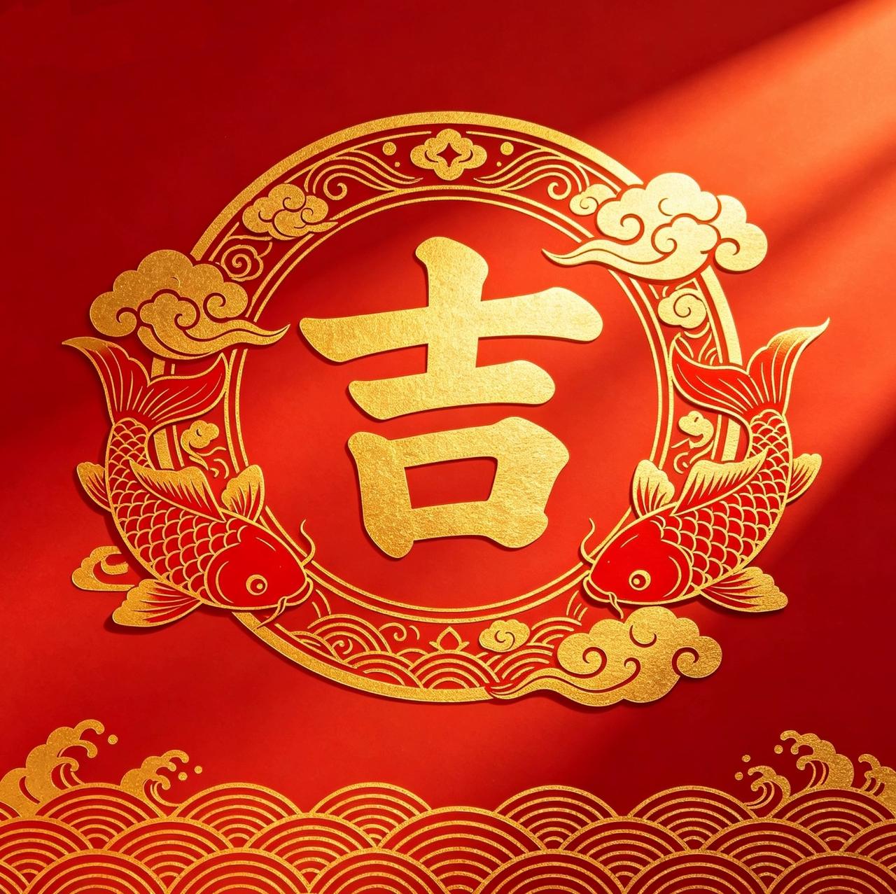 今天再忙也要写下一个“吉”字！
年轻时总想要很多，
后来才明白，
家人平安、三餐