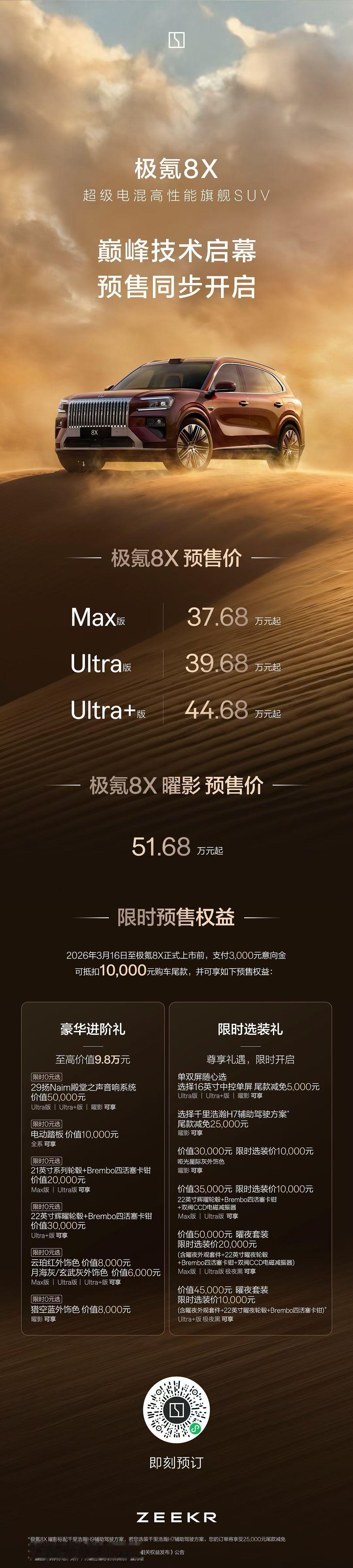 极氪8X的预售价真不便宜啊…要是真的走通了，说明极氪真的向上了。Range说