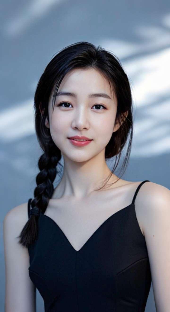 AI扩图 AI浅笑佳人