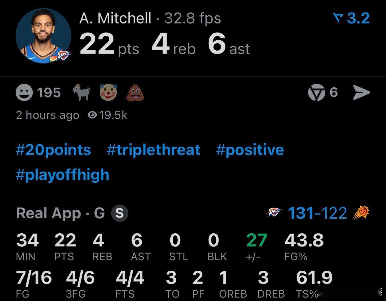 正如预期的那样，米球王已经找回了节奏。雷霆