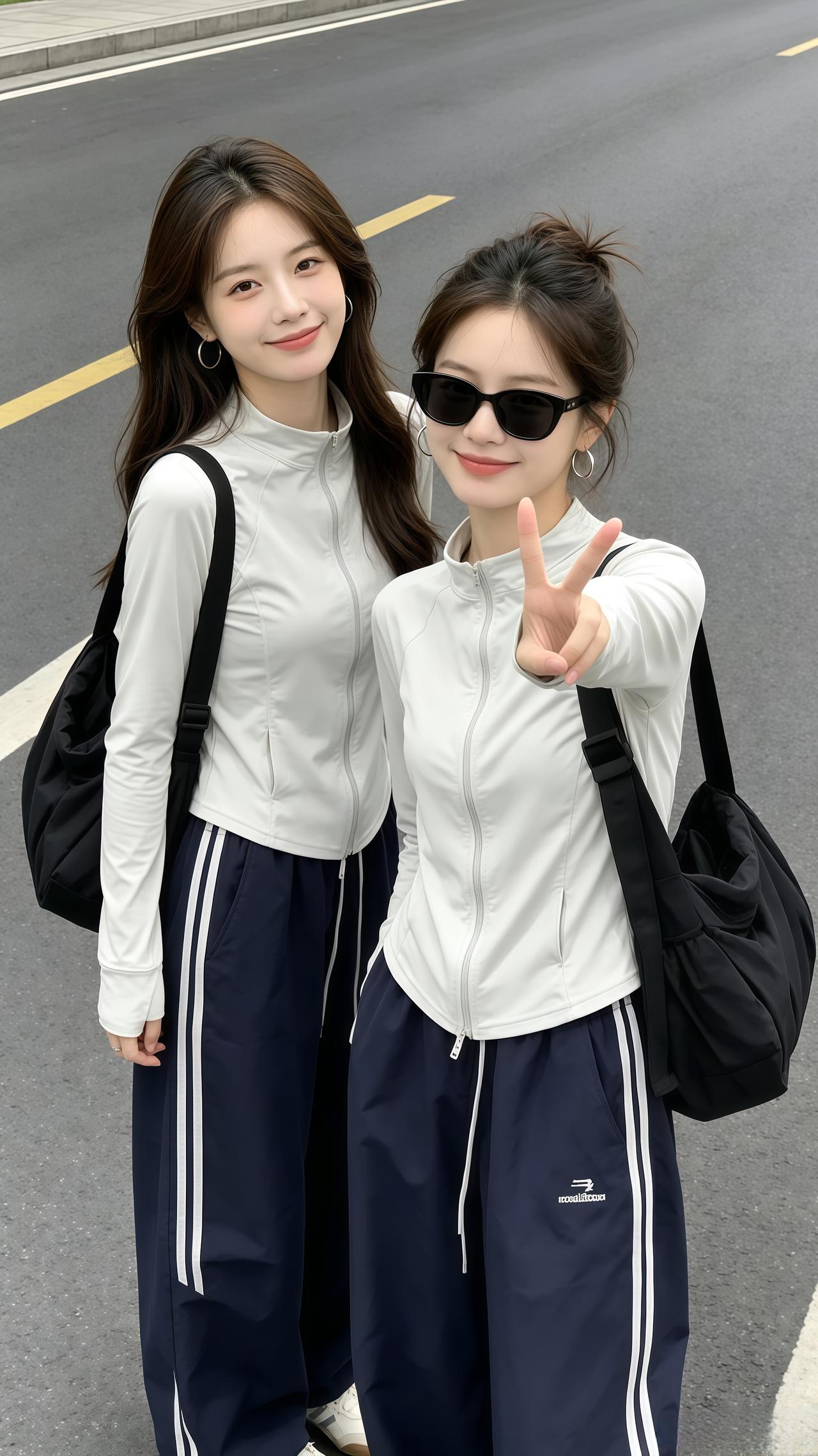 喜欢这种随性穿搭 运动套装穿搭又美又飒 自由感拉满的户外穿搭 韩系穿搭穿搭
