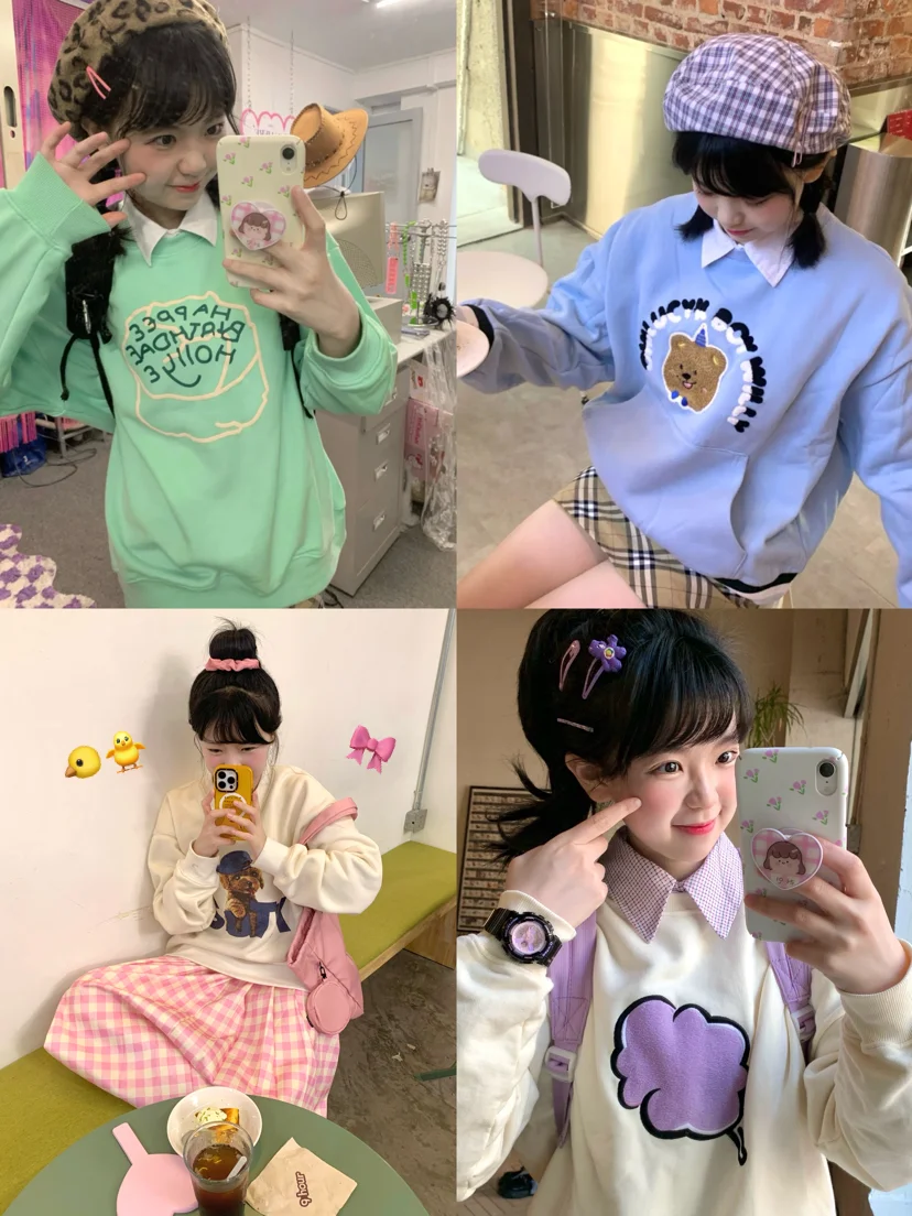 韩系🇰🇷秋冬可爱🎀甜甜马卡龙💕穿搭合集