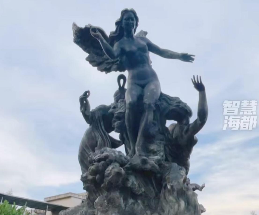 “精卫填海”怎么就成了外国天使？江西吉安庐陵文化生态园的一座雕塑突然火了，只见一