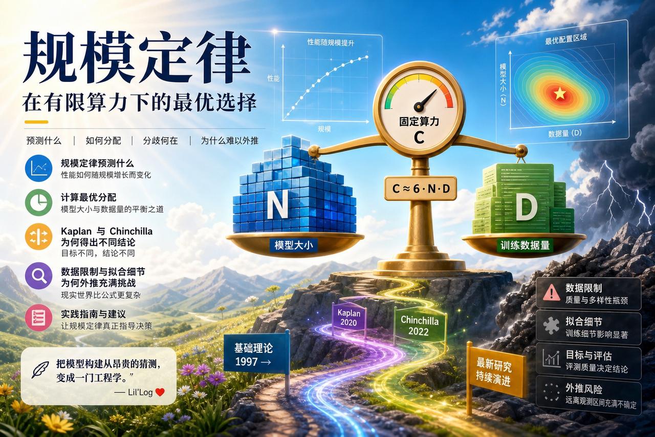 【缩放律：大模型时代的“省钱”指南与避坑艺术】

算力昂贵，缩放律（Scalin