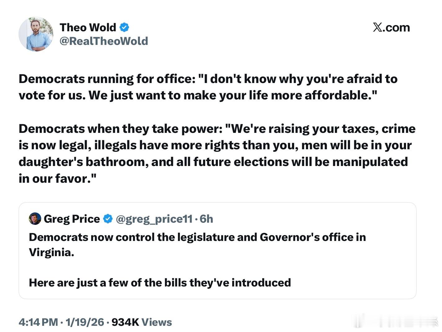 民主黨候選人競選時：“我實在搞不懂你們為什麼不敢投給我們。我們只是想讓你們的生活